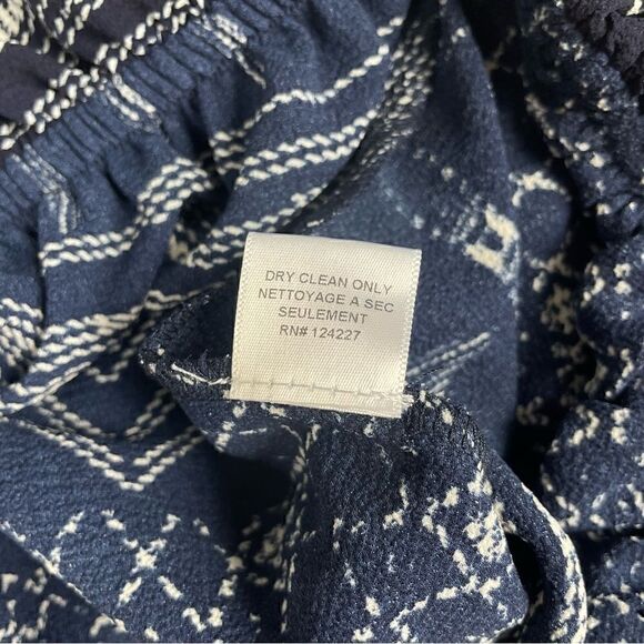 Misa Off the Shoulder Navy Blue Tiered Top Women’s Size XS Stretch - Picture 4 of 7